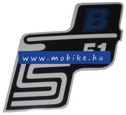 Oldalfelirat S51 B Kék