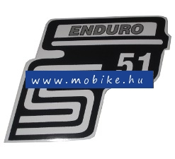Oldalfelirat S51 Enduró Ezüst