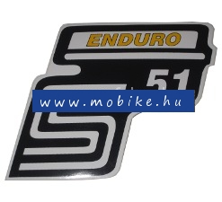 Oldalfelirat S51 Enduró Sárga
