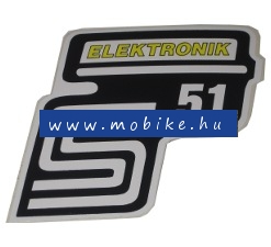 Oldalfelirat S51 Elektronik Sárga